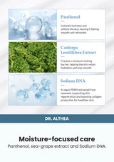 Dr. Althea Aqua Glowing Sunscreen 45ml — Moisture-focused care. Panthenol, sea-grape extract and Sodium DNA.