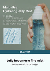 Dr. Althea Aqua Marine Jelly Mist — Jelly becomes a fine mist. Before makeup or on the go