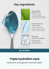 Dr. Althea Aqua Marine Jelly Mist — Triple hydration care. Hyaluronic acid, glycerin and sea water