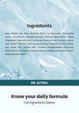Dr. Althea Aqua Marine Jelly Mist — Know your daily formula. Full ingredients below