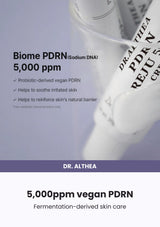 Dr. Althea PDRN Reju 5000 Cream — 5,000ppm vegan PDRN. Fermentation-derived skin care