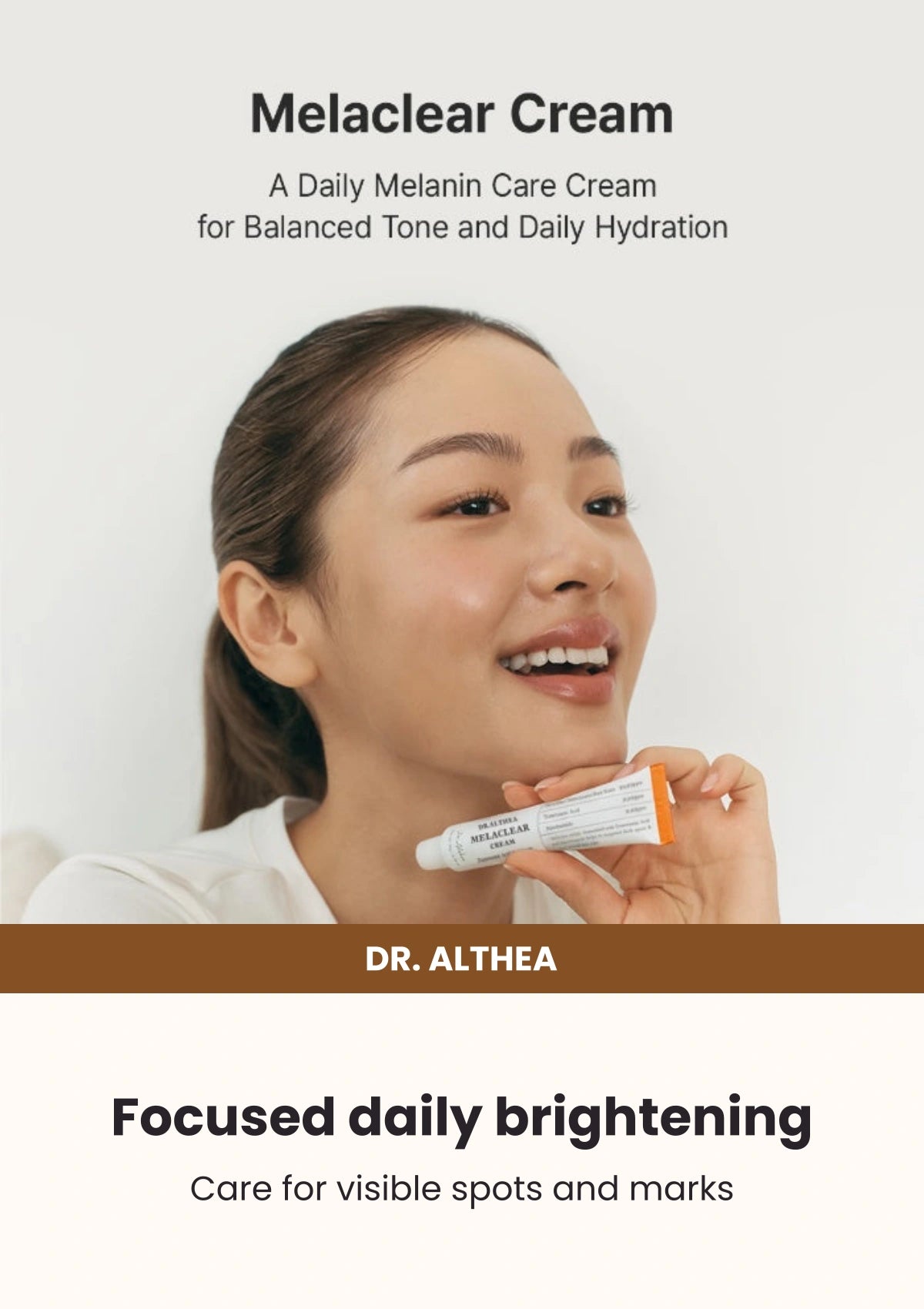 Dr. Althea Melaclear Cream — Focused daily brightening. Care for visible spots and marks