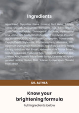 Dr. Althea Melaclear Cream — Know your brightening formula. Full ingredients below