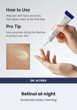 Dr. Althea Pure Retinol 0.15% Cream — Retinol at night. Sunscreen every morning