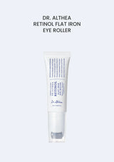 Dr. Althea Retinol Flat Iron Eye Roller 25ml — white tube with blue lettering and built-in roller