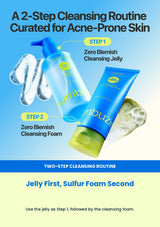 Numbuzin No.0 two-step cleansing routine with cleansing jelly and sulfur foam