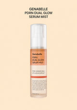 GENABELLE PDRN Dual Glow Serum Mist 100ml bottle on peach background