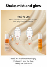 How to use GENABELLE PDRN mist: shake, spray and gently pat