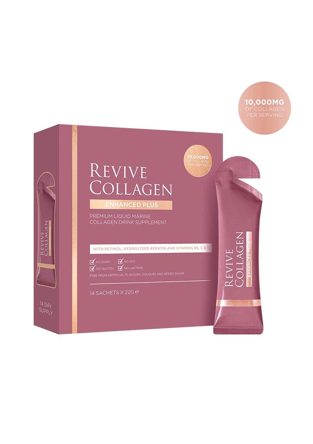 Revive Collagen supplement package on a white background