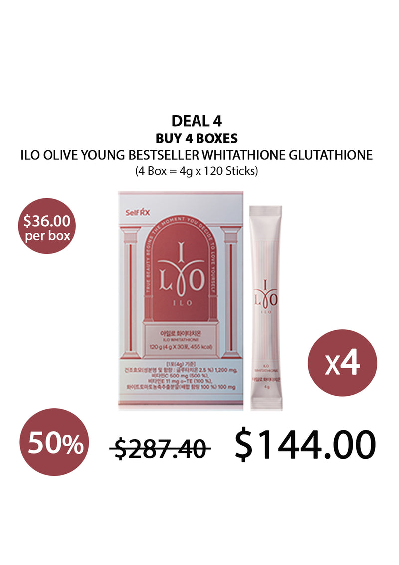 [ILO] Olive Young Bestseller Whitathione Glutathione (1 Box = 4g x 30 Sticks)