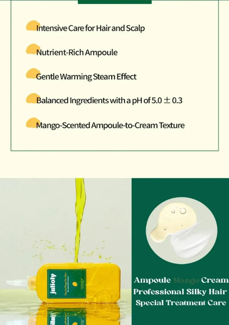 Product packaging with text detailing features and benefits of a hair care product.