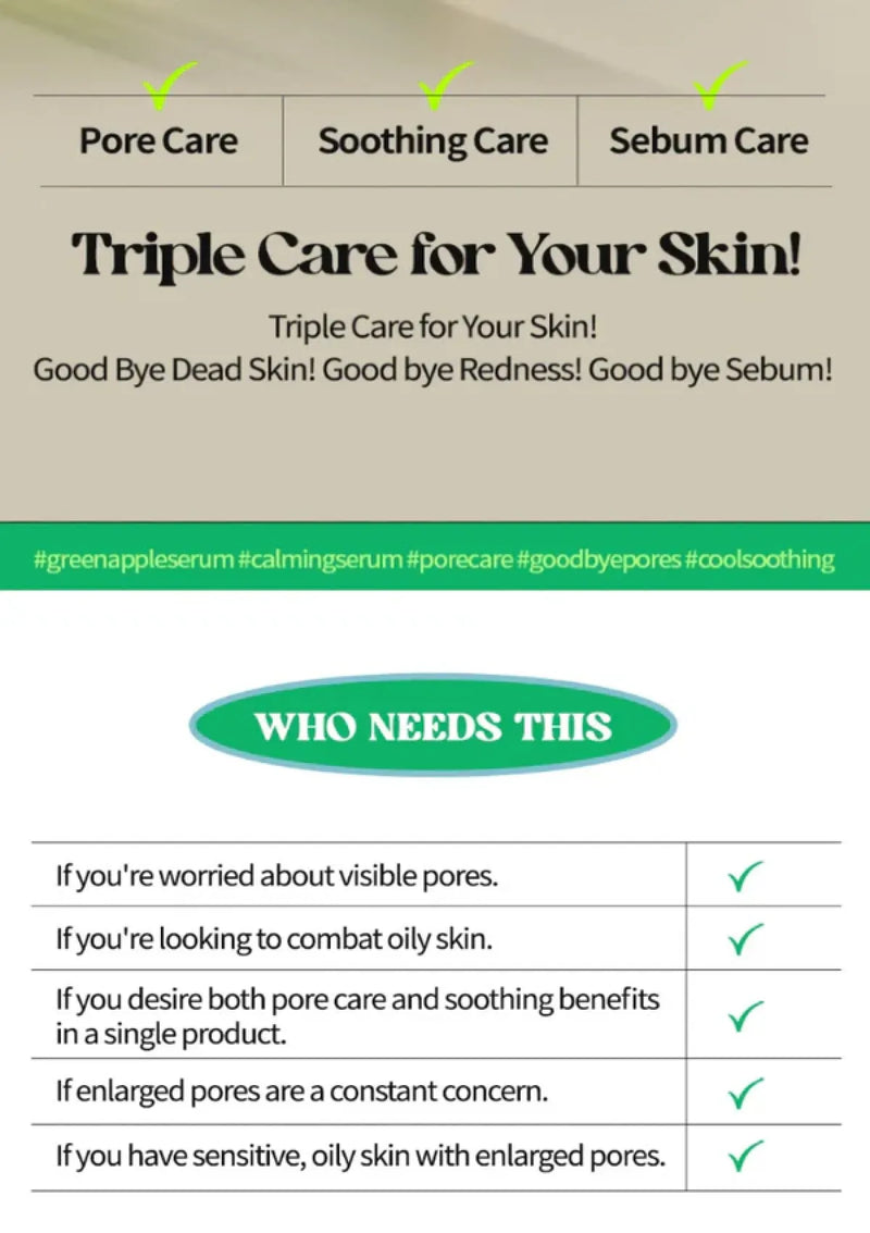 Product advertisement for skin care with text on benefits and who needs it.