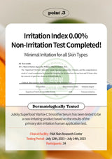 Certificate of non-irritation test for a skincare serum with a minimal irritation rating.