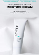 Rejuran Derma Healer Moisture Cream tube on a light gray background