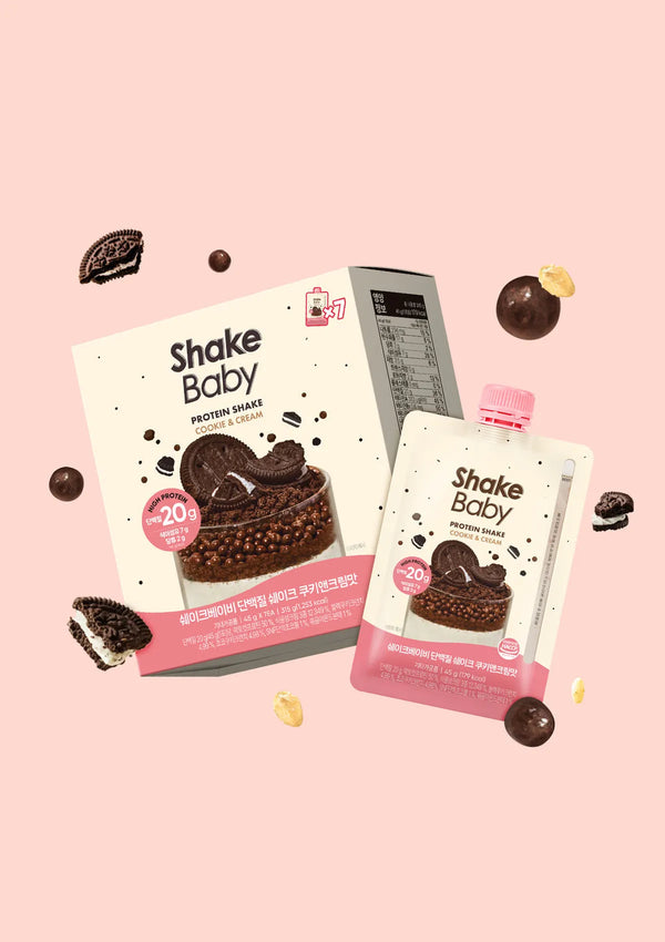 ShakeBaby Cookie and Cream Protein Shake Pouch 45g × 7