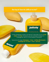 Yellow bottles of Julifoly product with text on a white background