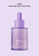 iUNIK Volufiline Grape PDRN Serum 40ml purple bottle on lavender background