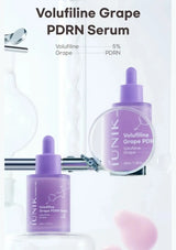 iUNIK Volufiline Grape PDRN Serum purple bottle lifestyle