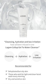 LAGOM Cellup Gel To Water Cleanser for cleansing hydration and comfortable daily care