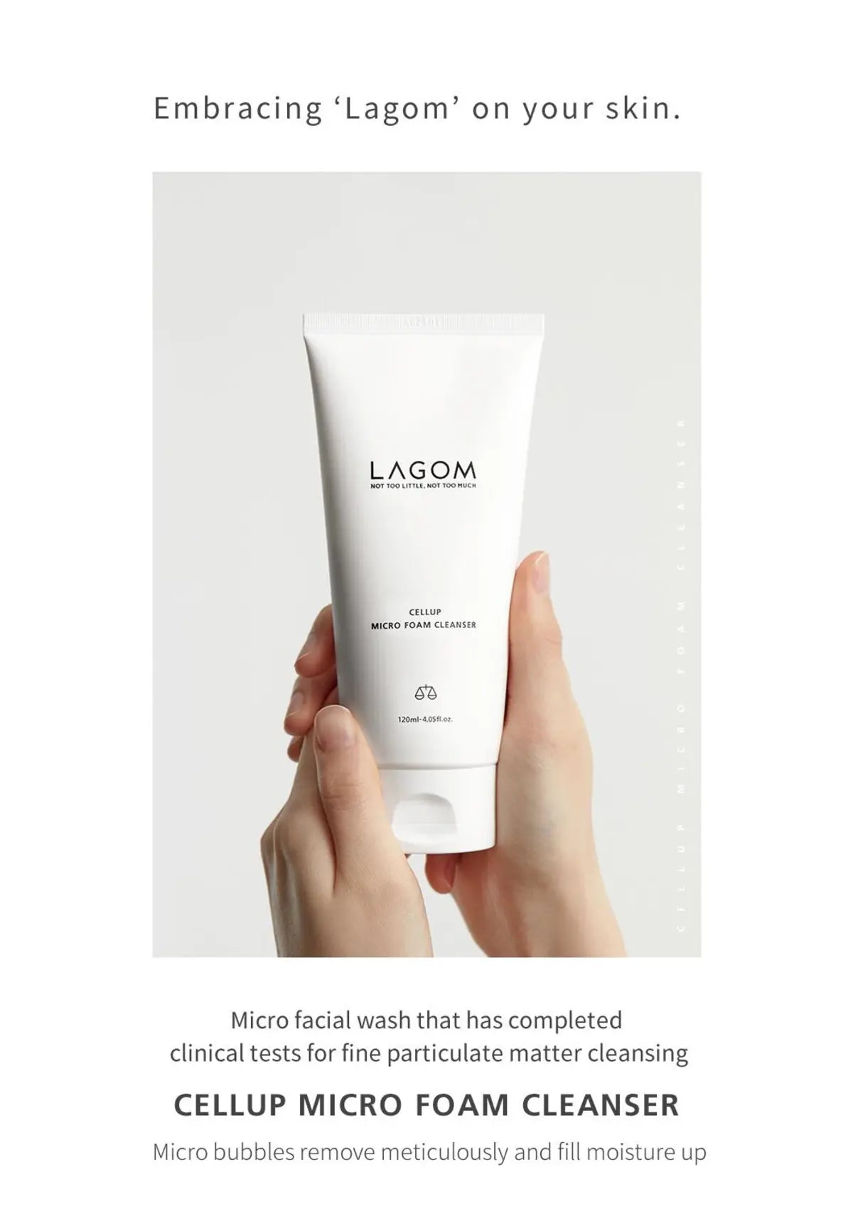 LAGOM Cellup Micro Foam Cleanser product introduction and micro foam cleansing