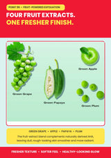 Green grape, green apple, green papaya and green plum featured in the LAUNDRYOU SingGreen complex