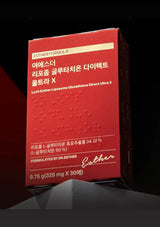 A red rectangular product box for Esther Formula dietary supplement, shown standing upright against a dark background with a spotlight effect.