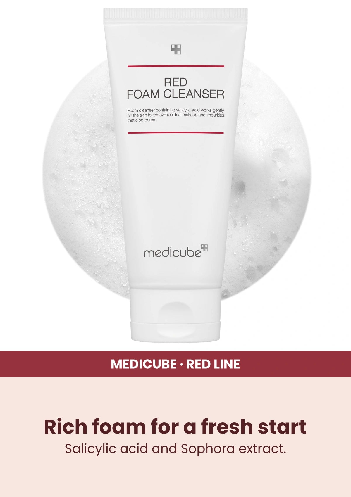 Medicube Red Foam Cleanser 120ml — Rich foam for a fresh start