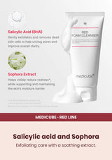 Medicube Red Foam Cleanser 120ml — Salicylic acid and Sophora