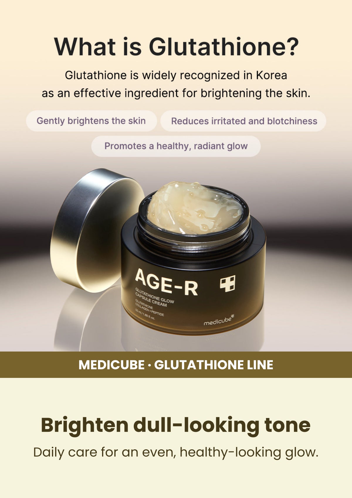 Medicube AGE-R Glutathione Glow Capsule Cream 50ml | COCOMO SG