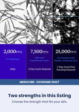 Medicube One Day Exosome Shot Mild 2000 | Strong 7500 (30ml) — Two strengths in this listing