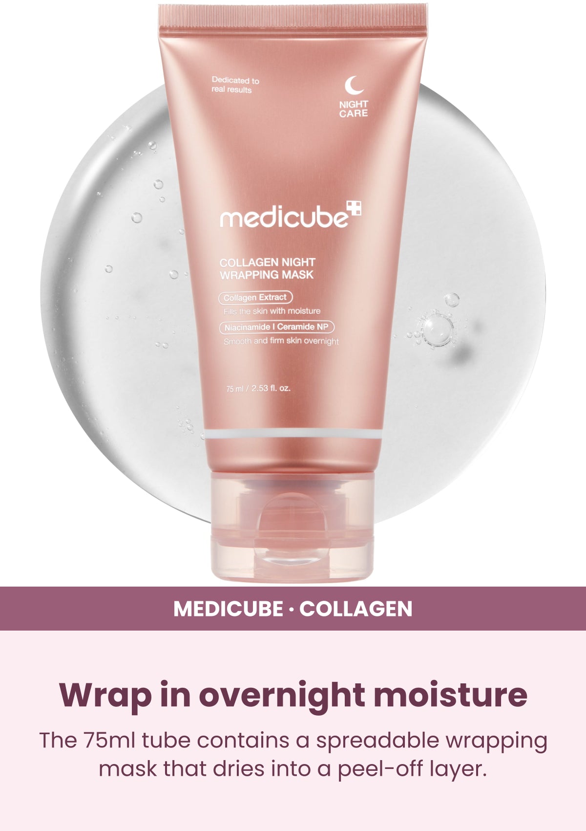 Medicube Collagen Night Wrapping Mask 75ml — Wrap in overnight moisture