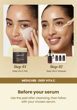 Medicube Deep Vita C Pad 150g (1 Box = 70 Pads) — Before your serum