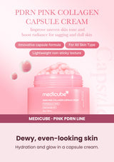 Medicube PDRN Pink Collagen Capsule Cream — Dewy, even-looking skin. Hydration and glow in a capsule cream.