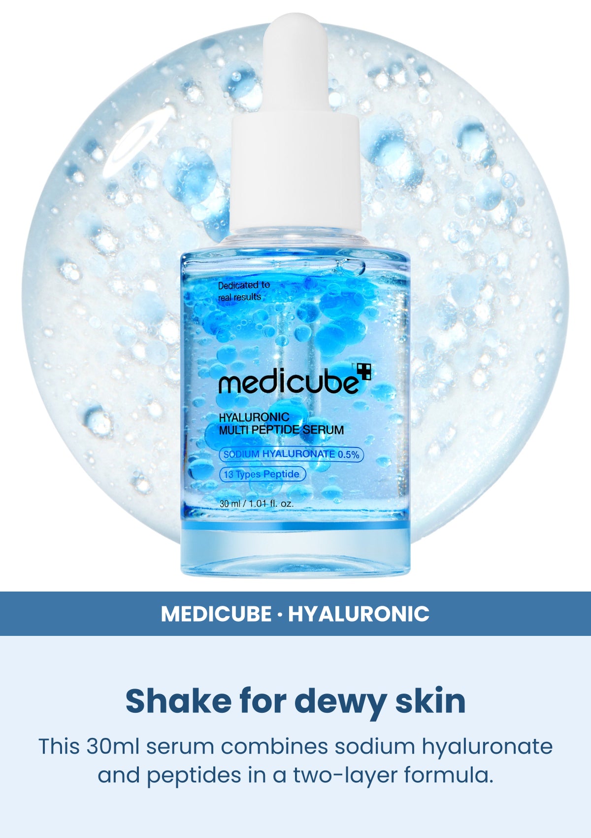 Medicube Hyaluronic Multi Peptide Serum 30ml — Shake for dewy skin