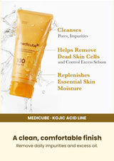 Medicube Kojic Acid Turmeric Toning Cleanser 120g — A clean, comfortable finish. Remove daily impurities and excess oil.