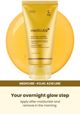 Medicube Kojic Acid Turmeric Wrapping Mask 75ml — Your overnight glow step. Apply after moisturiser and remove in the morning.
