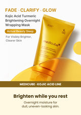 Medicube Kojic Acid Turmeric Wrapping Mask 75ml — Brighten while you rest. Overnight moisture for dull, uneven-looking skin.