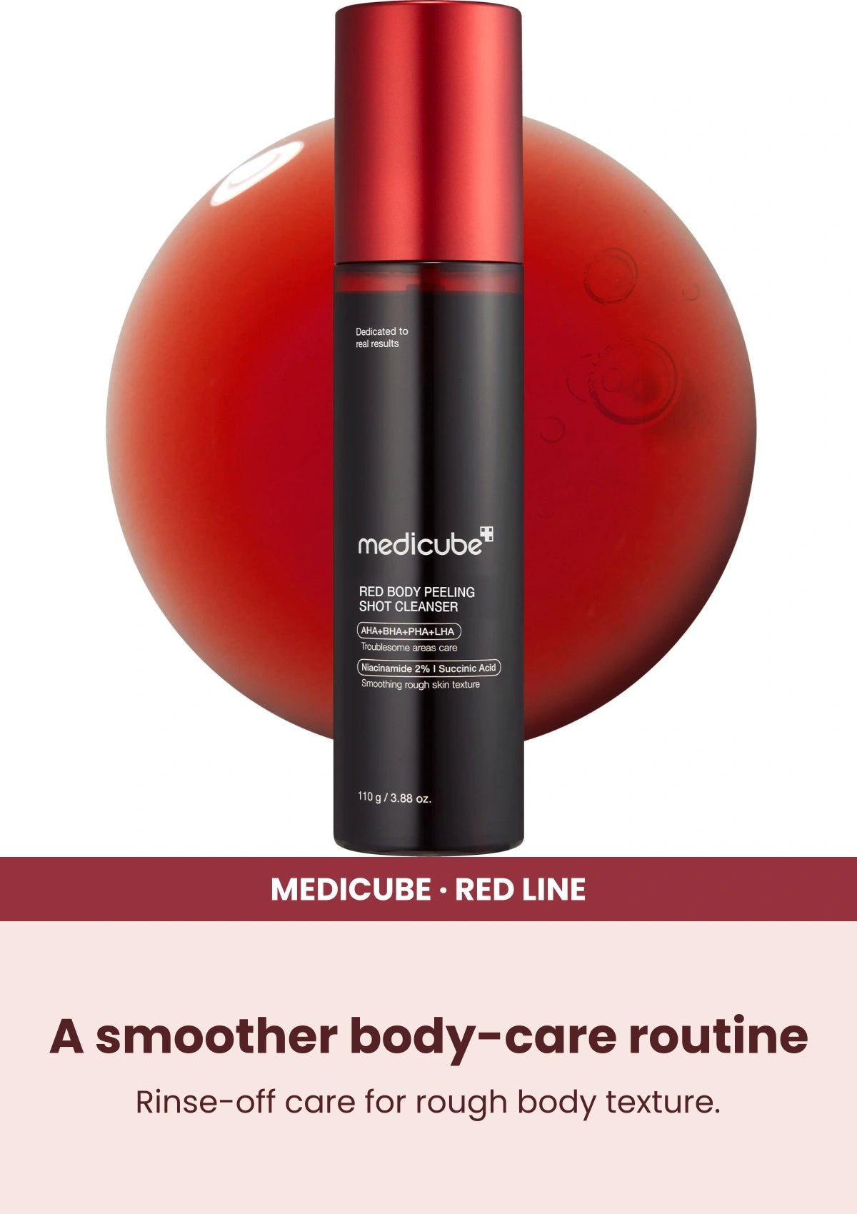 Medicube Red Acne Body Peeling Shot Cleanser 110g — A smoother body-care routine