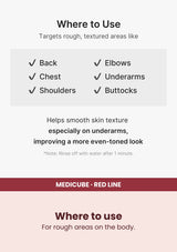 Medicube Red Acne Body Peeling Shot Cleanser 110g — Where to use