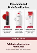 Medicube Red Acne Body Peeling Shot Cleanser 110g — Exfoliate, cleanse and moisturise