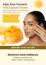 Medicube Kojic Acid Turmeric Capsule Cream 53g — Moisture and radiance. Brighten dullness and soften uneven-looking tone.
