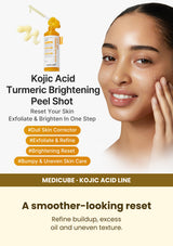 Medicube Kojic Acid Turmeric Peel Shot 80ml — A smoother-looking reset. Refine buildup, excess oil and uneven texture.