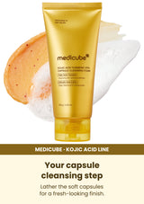 Medicube Kojic Acid Turmeric Capsule Cleanser 120g — Your capsule cleansing step. Lather the soft capsules for a fresh-looking finish.