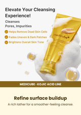 Medicube Kojic Acid Turmeric Capsule Cleanser 120g — Refine surface buildup. A rich lather for a smoother-feeling cleanse.