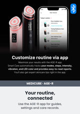 Medicube Your routine, connected. Use the AGE-R app for guides, settings and care records.