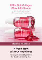 Medicube PDRN Collagen Glow Jelly Serum — Hydration that layers easily. Quickly absorbed hydration for dull, tired-looking skin.