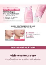 Medicube PDRN Collagen Gua Sha Neck Wrinkle Cream 90g — Visible contour care. Hydration, glow and a smoother-looking jawline.