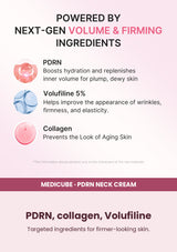 Medicube PDRN Collagen Gua Sha Neck Wrinkle Cream 90g — PDRN, collagen, Volufiline. Targeted ingredients for firmer-looking skin.