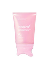 Medicube PDRN Collagen Gua Sha Neck Wrinkle Cream 90g — single pink tube with built-in gua sha applicator.
