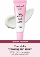 Medicube PDRN Hydrating UV Serum SPF50+ PA++++ 50ml — Your daily hydrating sun serum. SPF50+ PA++++ protection with a light, dewy finish.